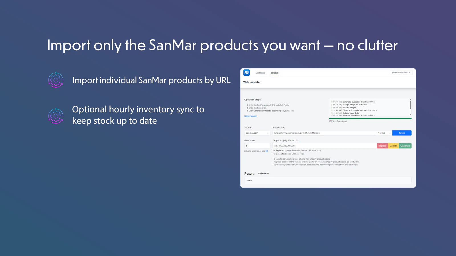 Import SanMar Products & Sync Inventory